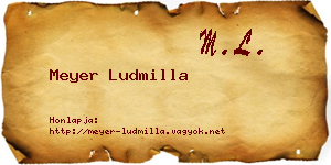 Meyer Ludmilla névjegykártya